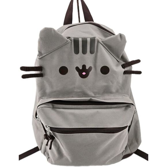 Pusheen Handbags - Isaac Morris Ltd Pusheen Cat Face Backpack Beige Pink 2016